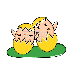 图怪兽原创元素卡通食物鸡蛋可爱