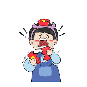 详情图怪兽原创元素卡通风漫画搞笑男表情包惊吓插画元素详情