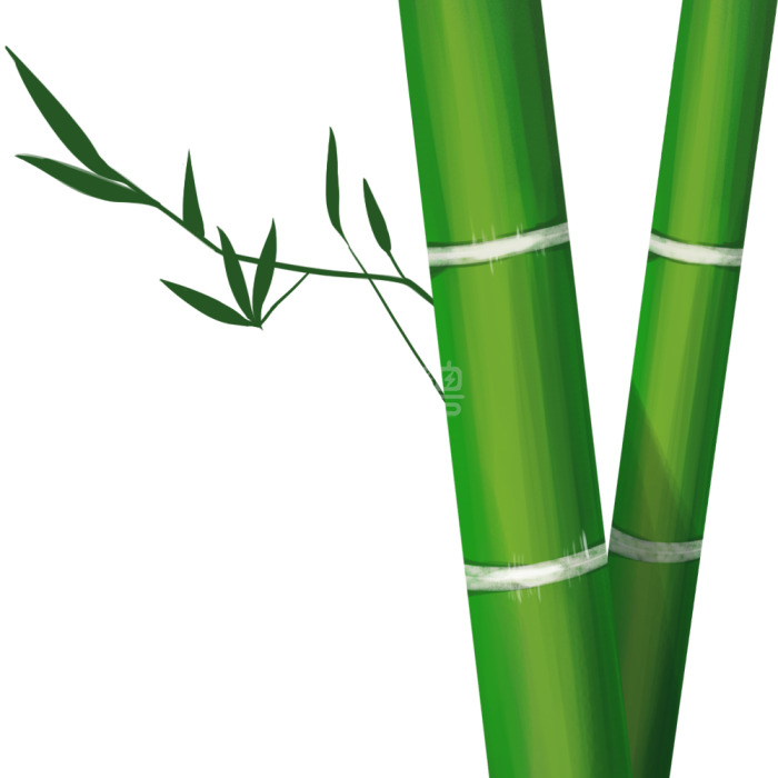 图怪兽竹子竹叶背景素材图片 图怪兽