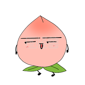 图怪兽原创元素卡通风桃子鄙视表情包插画元素