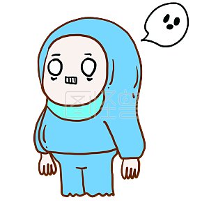 图怪兽原创元素中元节胖鬼表情包魂没了插画元素