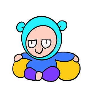 图怪兽原创元素卡通风佛系男表情包坏笑插画元素