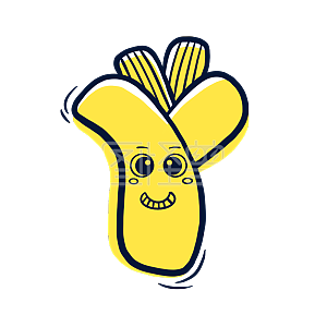 图怪兽原创素材卡通蔬菜表情包葱