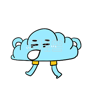 图怪兽原创元素云彩表情包憨憨叹气插画元素
