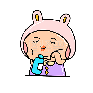 图怪兽原创元素卡通萝莉臭美表情包插画元素