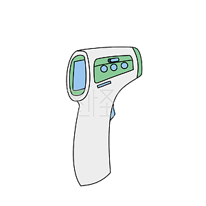 图怪兽原创元素卡通体温枪