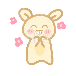 图怪兽原创元素 黄色 卡通 老鼠 幸福 表情包