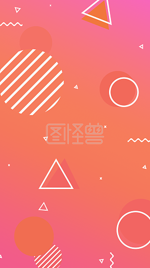 图怪兽原创素材潮流炫彩几何图案背景
