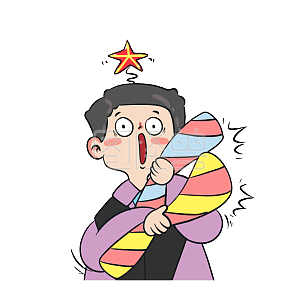 图坏事原创元素举国同庆卡通表情包