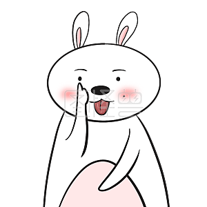 图怪兽原创元素 商业 宣传 表情包 卡通 兔子 白色 可爱 吐舌头 白眼