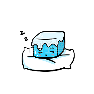 图怪兽原创元素小暑冰块表情包