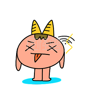 图怪兽原创元素卡通夏天小怪物不听不听表情包插画元素