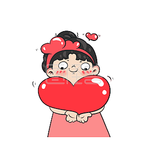 图怪兽原创元素超级爱你卡通表情包