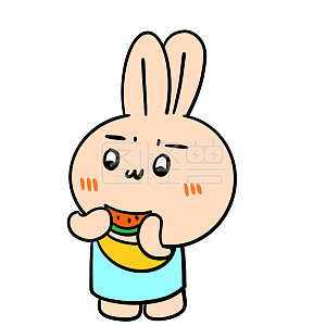 图怪兽原创元素卡通小兔子不好吃表情包插画元素