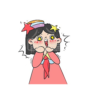 图怪兽原创元素心情激动卡通表情包