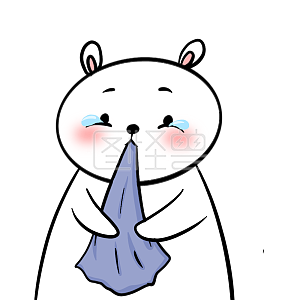 图怪兽原创元素 商业 宣传 表情包 卡通 仓鼠 可爱 咬手绢 委屈 白色