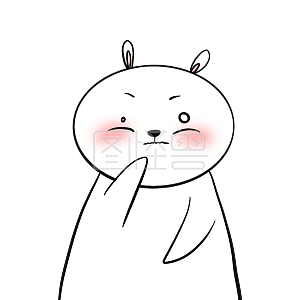 图怪兽原创元素 商业 宣传 表情包 卡通 仓鼠 可爱 惊讶 大小眼 白色