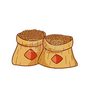 图怪兽原创元素卡通手绘立秋小麦