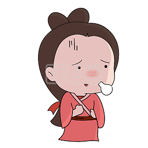 图怪兽原创元素七夕情人节织女卡通q版叹气表情包