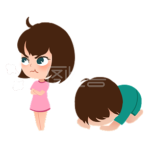 图怪兽与纳粹元素七夕情人节情侣生气哄老婆表情包