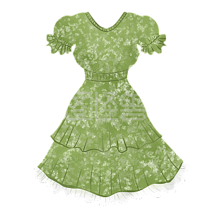 背景 通用 行业促销 活动 简约 小清新 夏天 服装 裙子 花纹 绿色