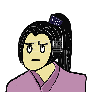 图怪兽原创元素卡通武侠男子无奈表情包插画元素