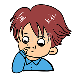 图怪兽原创元素帅气男孩抠鼻子表情包原创元素