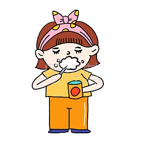 图怪兽原创元素卡通可爱小女孩吐泡泡表情包原创元素