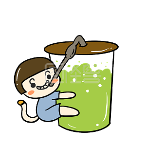 图怪兽原创元素卡通夏季饮品表情包雪碧插画元素