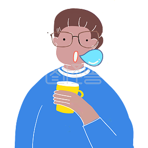 图怪兽原创元素重阳节奶奶吐泡泡表情包原创元素