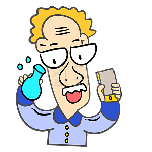 图怪兽原创元素卡通搞怪男人表情包做实验插画元素