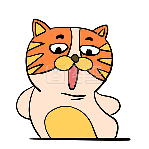 图怪兽原创元素卡通猫表情包哇塞插画元素