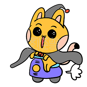 图怪兽原创元素卡通出去玩的猫开心插画元素