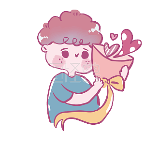 图怪兽原创元素q萌卡通小男孩表情包求爱