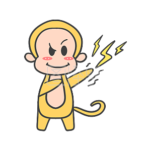 黄色    卡通     猴子        放电         表情包