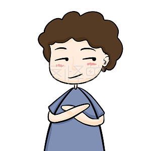 图怪兽原创元素 商业 宣传 表情包 卡通 卷毛男孩 蓝色 可爱 怀疑