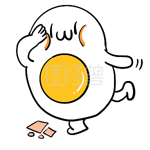 图怪兽原创元素卡通一颗蛋胖表情包插画元素