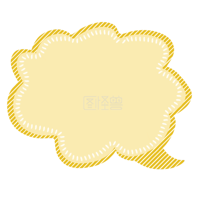 图怪兽原创元素商业宣传海报广告促销活动电商背景通用图案花纹开学季手抄报边框小清新简约对话框小清新黄色背景素材图片 图怪兽