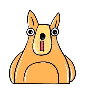 图怪兽原创元素搞怪狗狗恍然大悟表情包插画元素