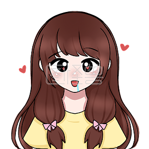 图怪兽原创元素卡通表情包女生喜欢流口水