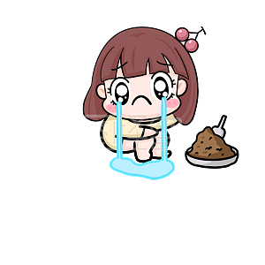 图怪兽原创元素     粉色    卡通      女孩      吃土     表情包
