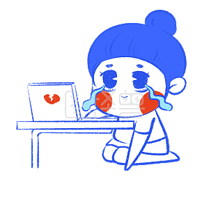 精神小妹的日常 加班啦 丸子头元素详情图怪兽原创元素卡通表情包