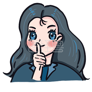 图怪兽原创元素卡通女孩表情包嘘不要说话保持安静