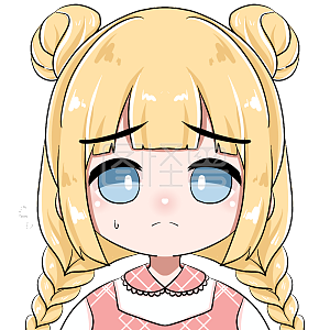 图怪兽原创元素卡通表情包女孩黄色丸子头为难讨厌