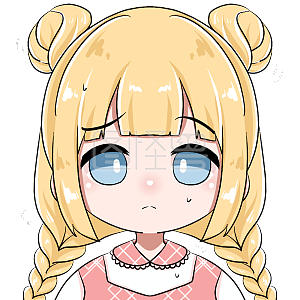 图怪兽原创元素卡通表情包女孩黄色丸子头为难质疑