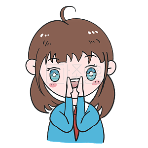 图怪兽原创元素教师节女卡通学生表情包拍手鼓掌叫好
