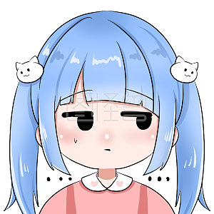 图怪兽原创元素卡通表情包女孩蓝色双马尾无语鄙视流汗