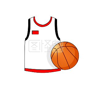 图怪兽原创元素卡通开学季篮球社团篮球服篮球卡通插画