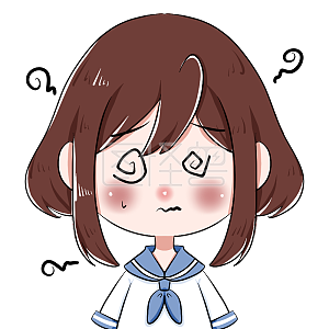 图怪兽原创元素卡通表情包女孩学妹眩晕迷糊