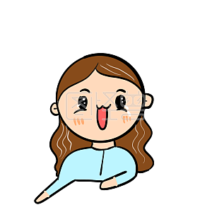 图怪兽原创元素可爱卡通可爱淑女卖萌表情包插画元素